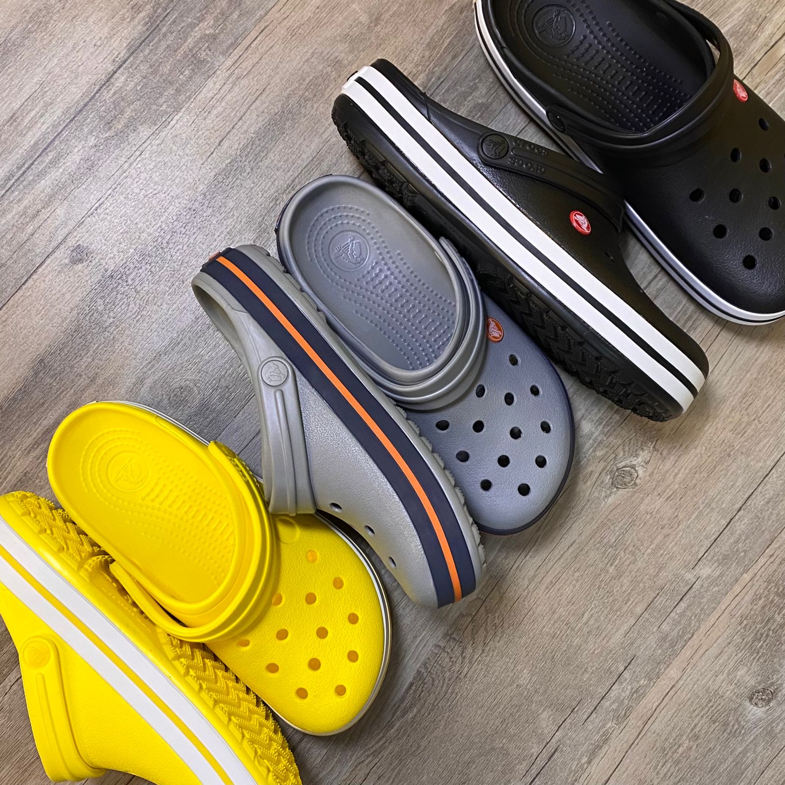 Dép Crocs Crocband Clog HN2 Grey/Or